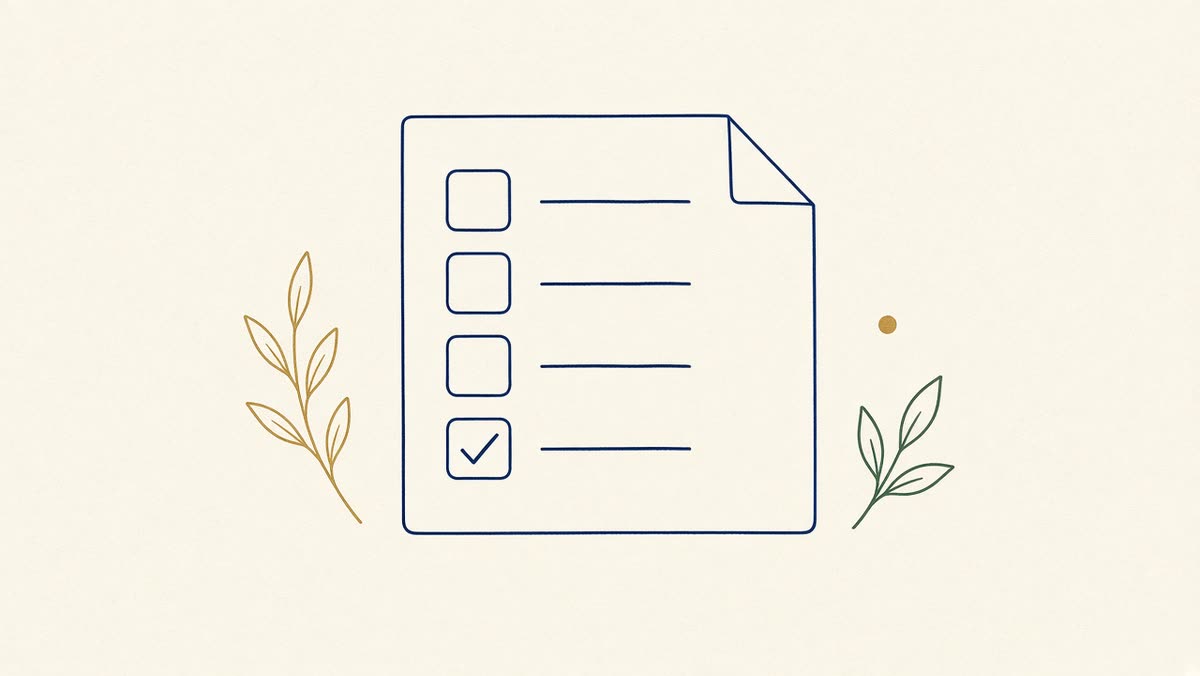 Line drawing of a payment schedule with its last box checked off.