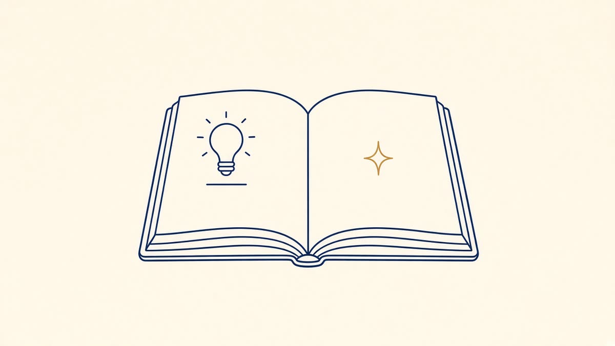 Line drawing of a ledger book