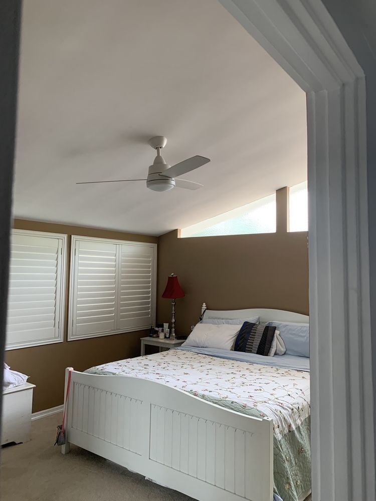 Ceiling fan installation completed by Kremin Electric.