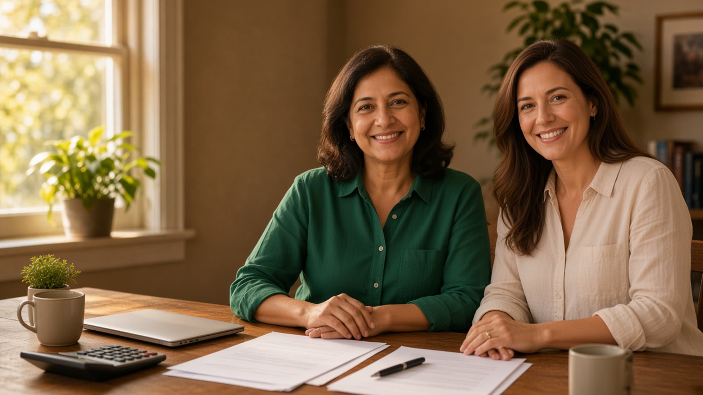 Tax advisor talking with a client across a desk with neat papers in a Northridge office.
